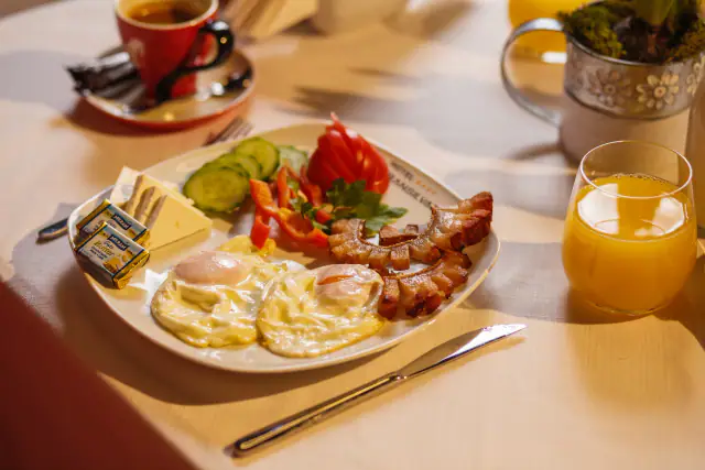 Breakfast with local ingredients