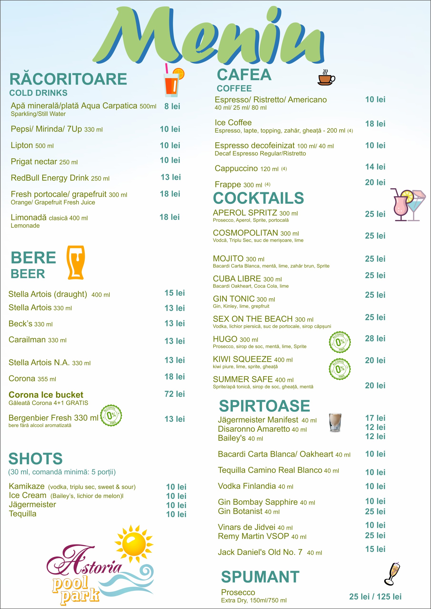 meniu a4 2025 Astoria Pool Park pag 1
